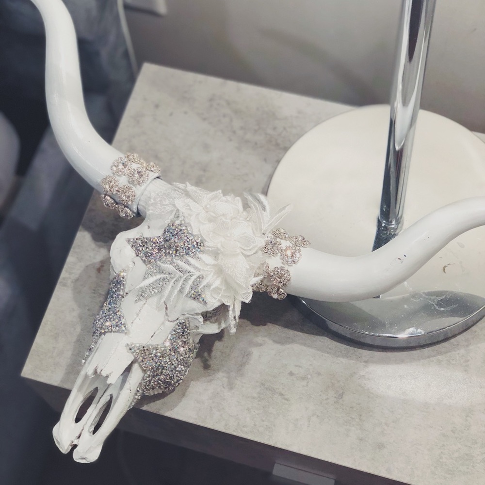 Custom Crystal Cow Skull ✨